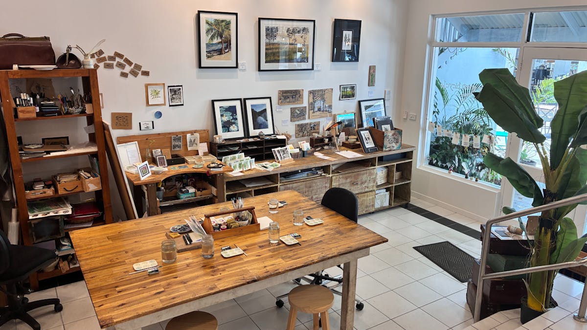 Studio Interior Little Green Bicycle Art Studio & Shop, Palm Cove