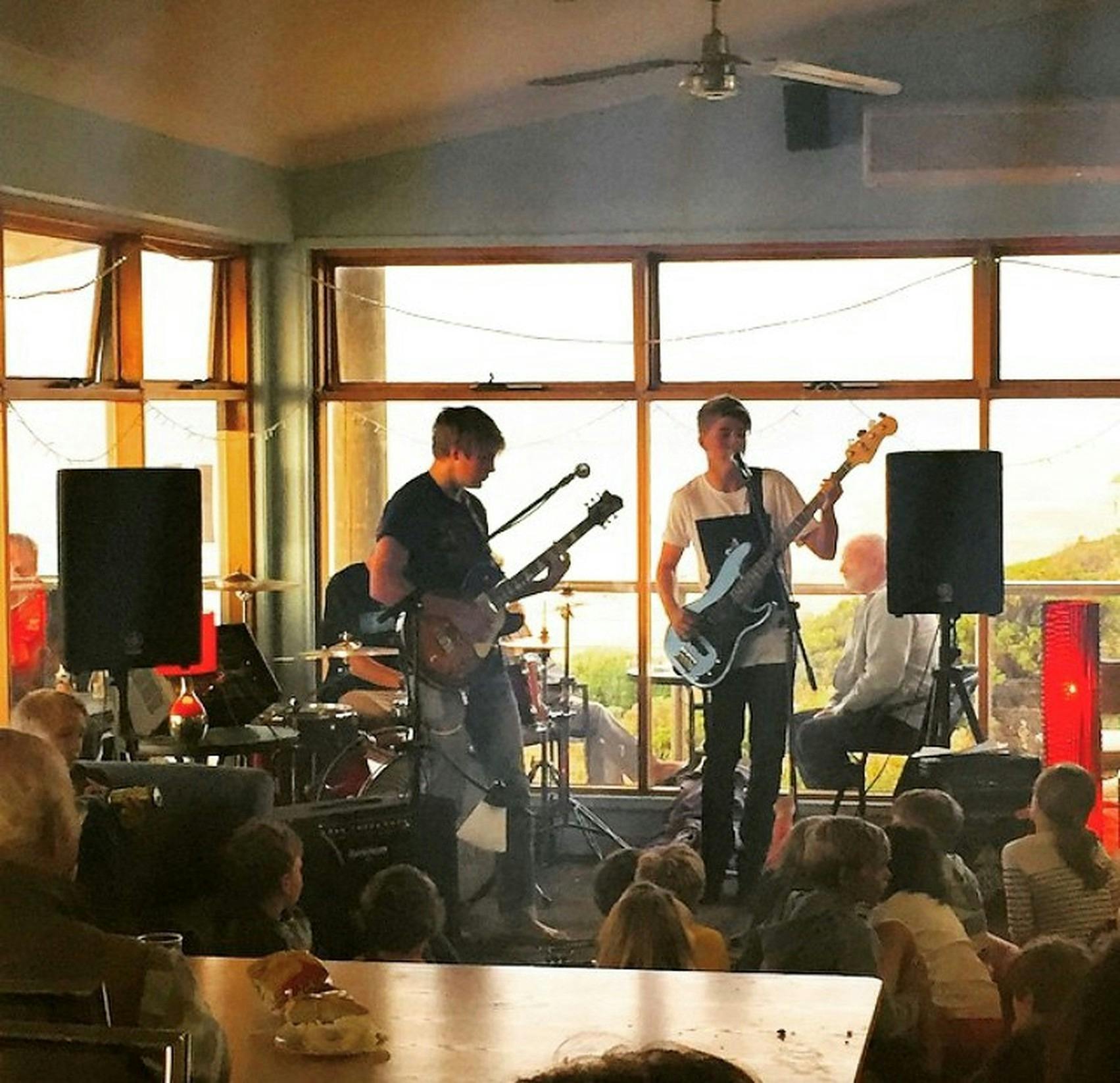 Grooving to some tunes at the Normanville Surf Lifesaving Club Rooms & Bar