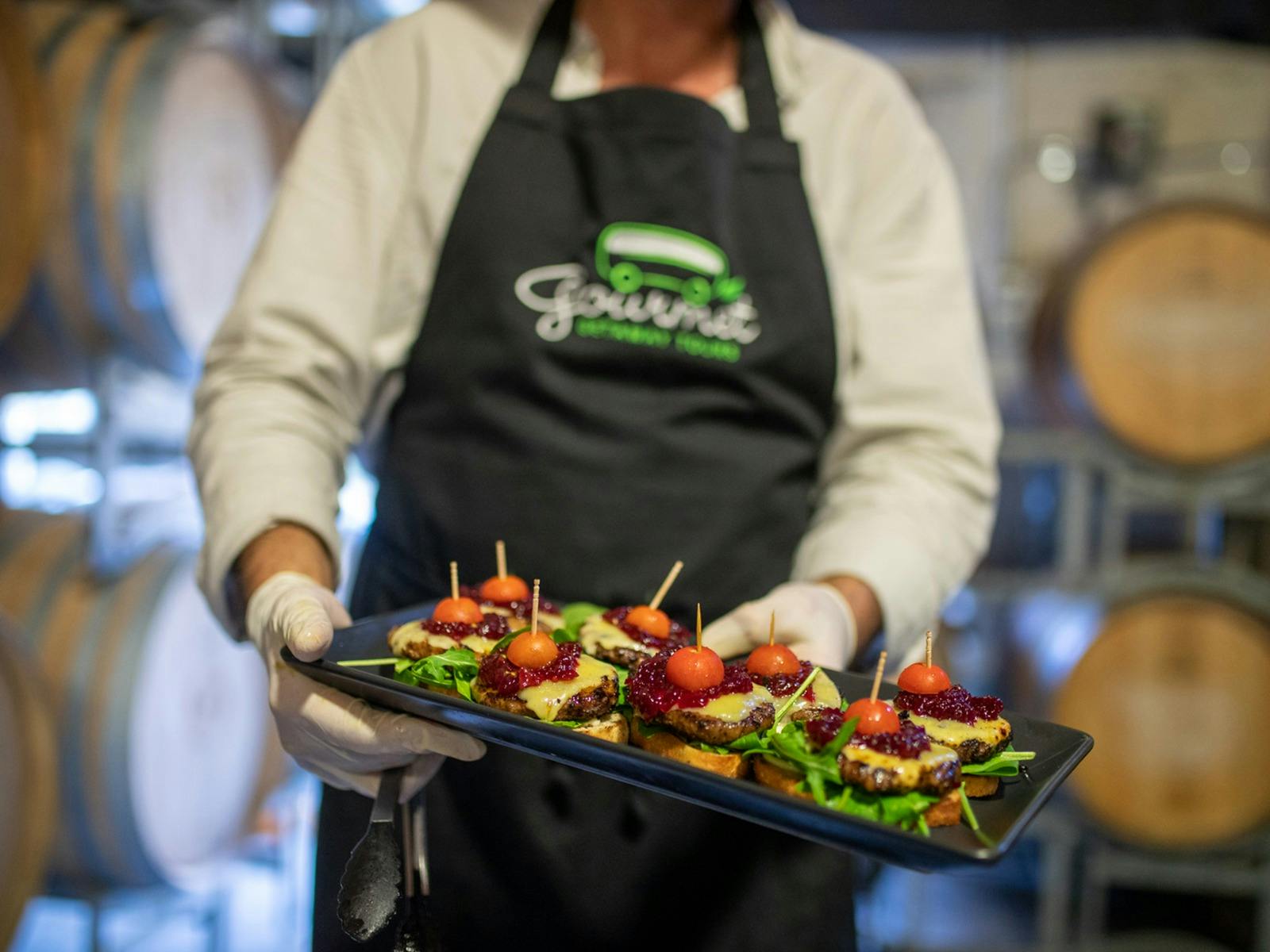 Chef prepared food on Hunter Valley Food and Wine Tour