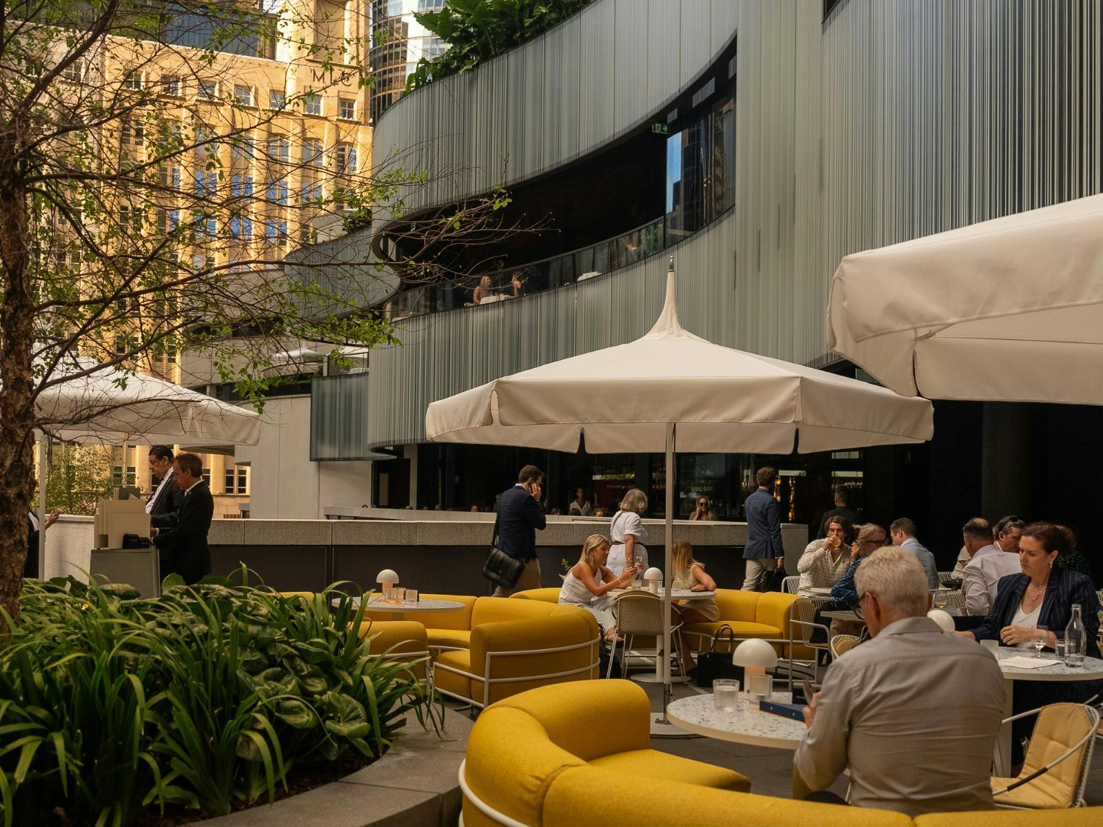 Outside wine bar