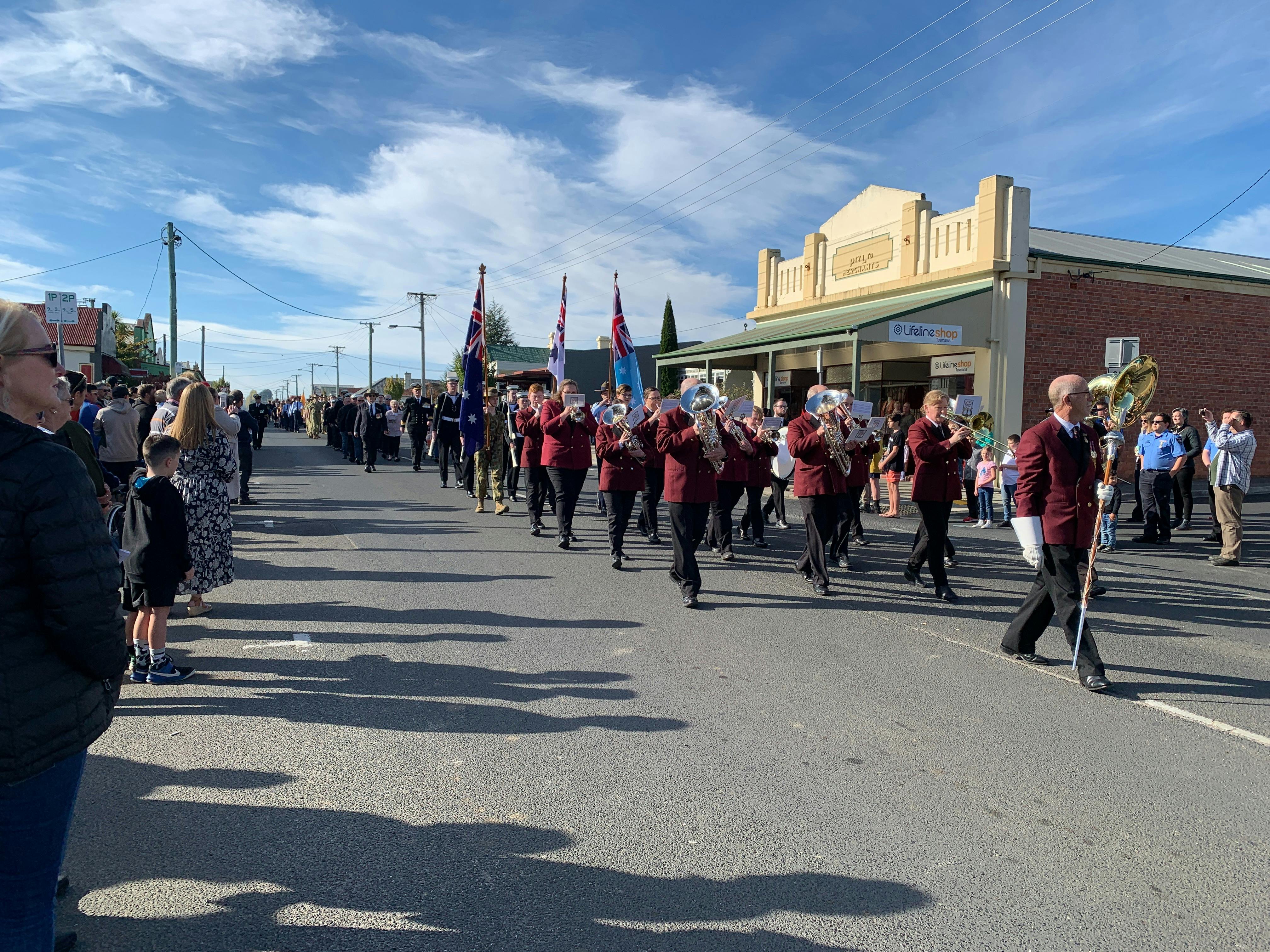 Latrobe Federal Band leads the Latrobe ANZAC Day Service