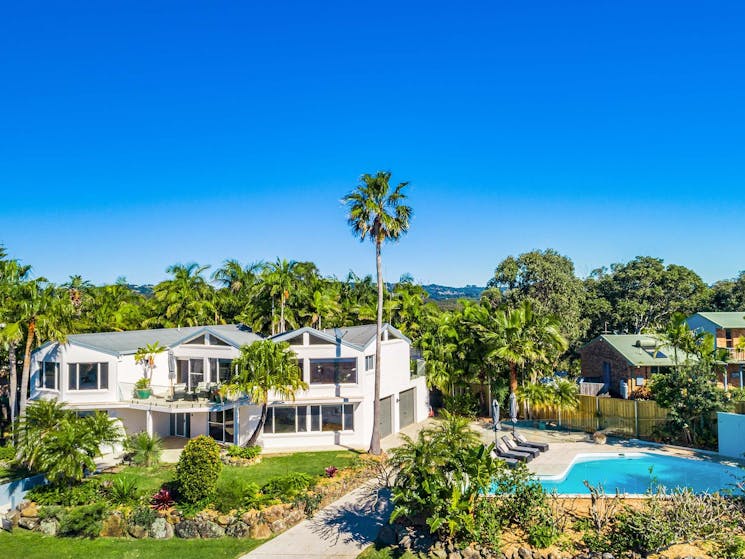 Byron Pacific Vista - Byron Bay - Aerial towards House