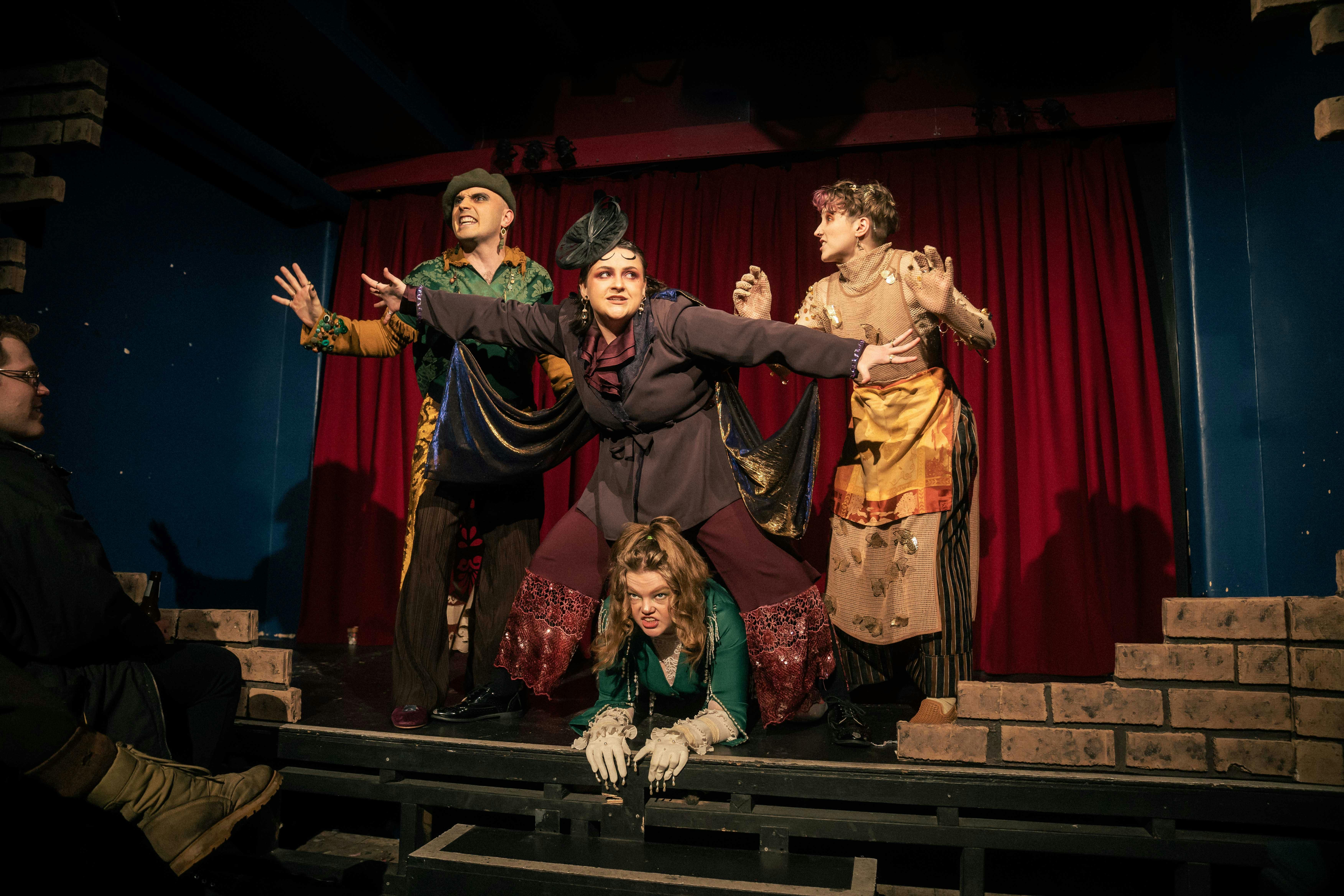 Four people on stage