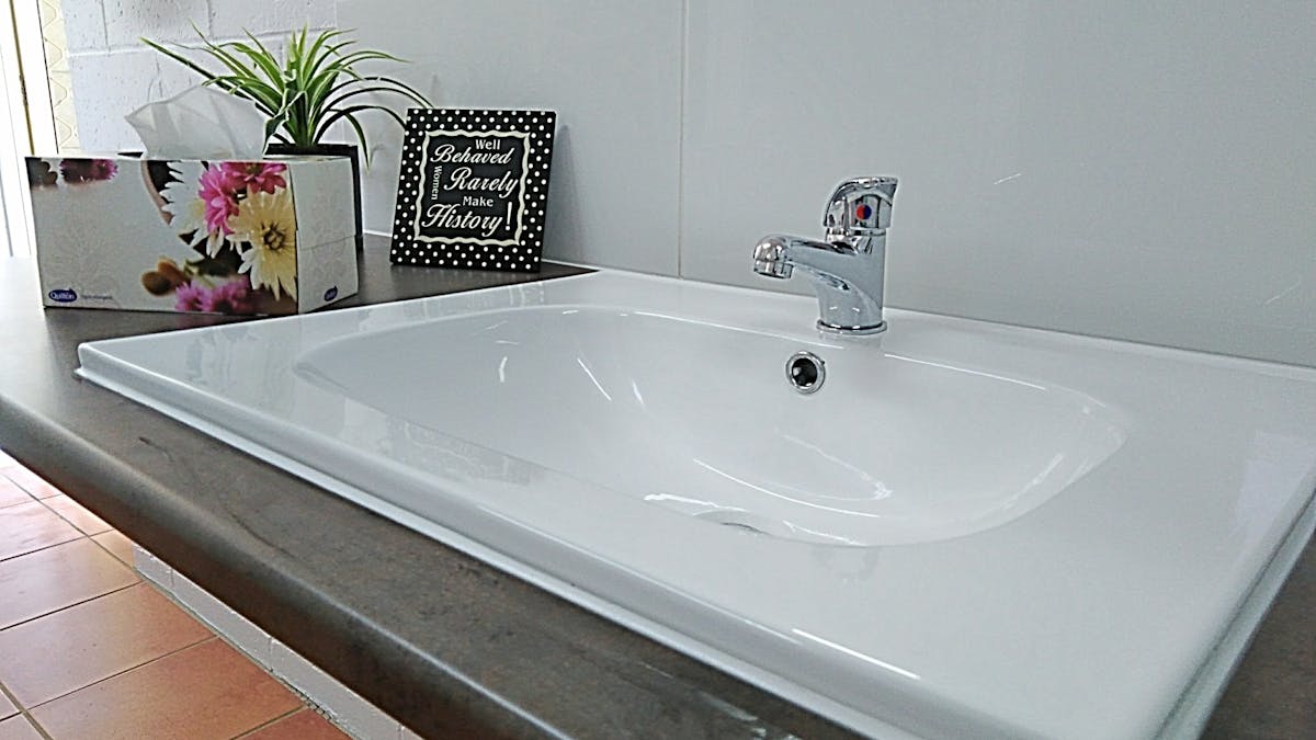 Clean, modern, welcoming bathrooms for our campers