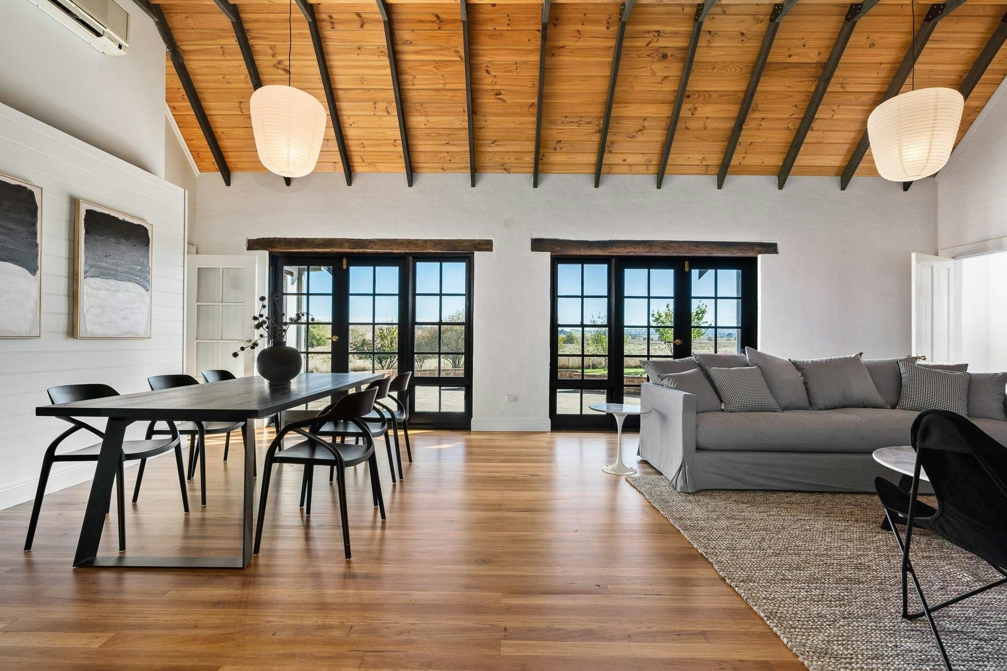 Dining table and lounge