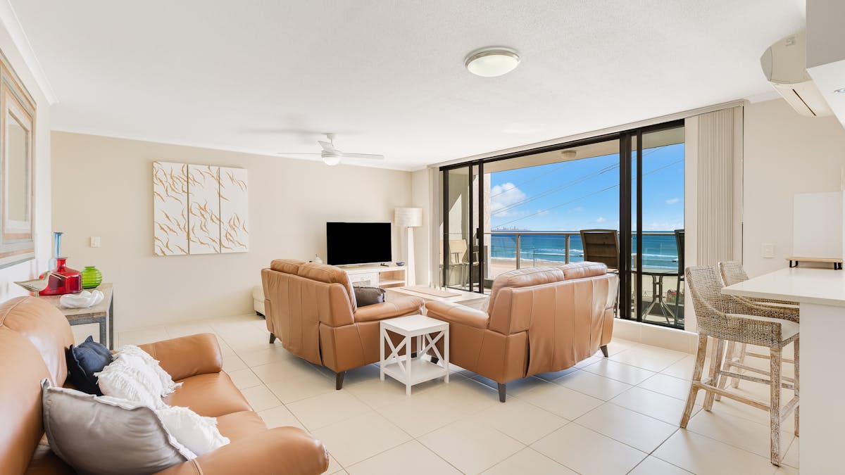 Lounge and view over kirra beach Lounge and view over kirra beach