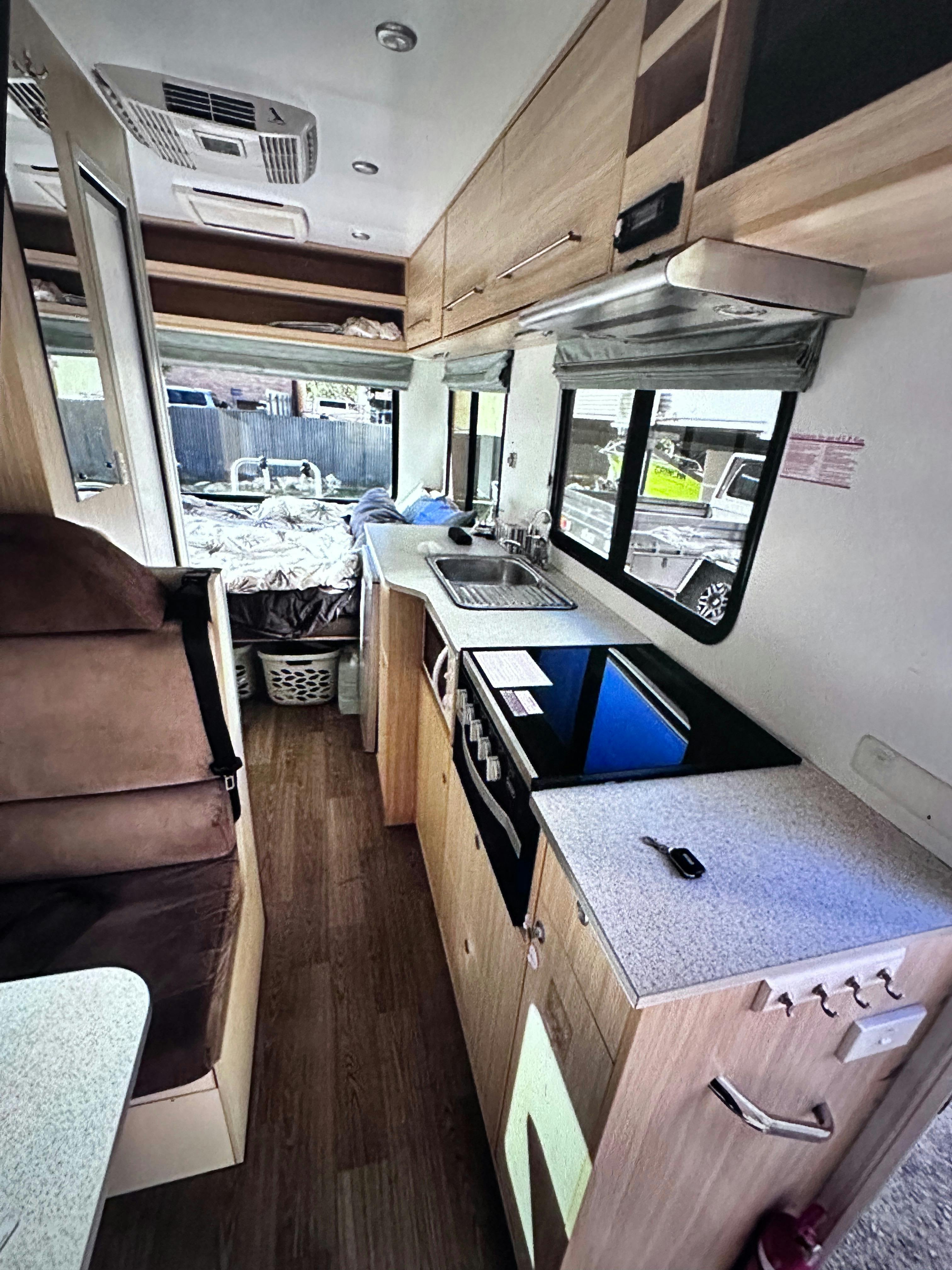 Inside six berth motorhome