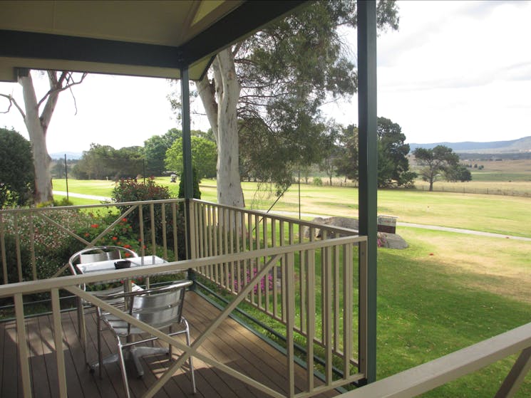 Balcony over looking golf course