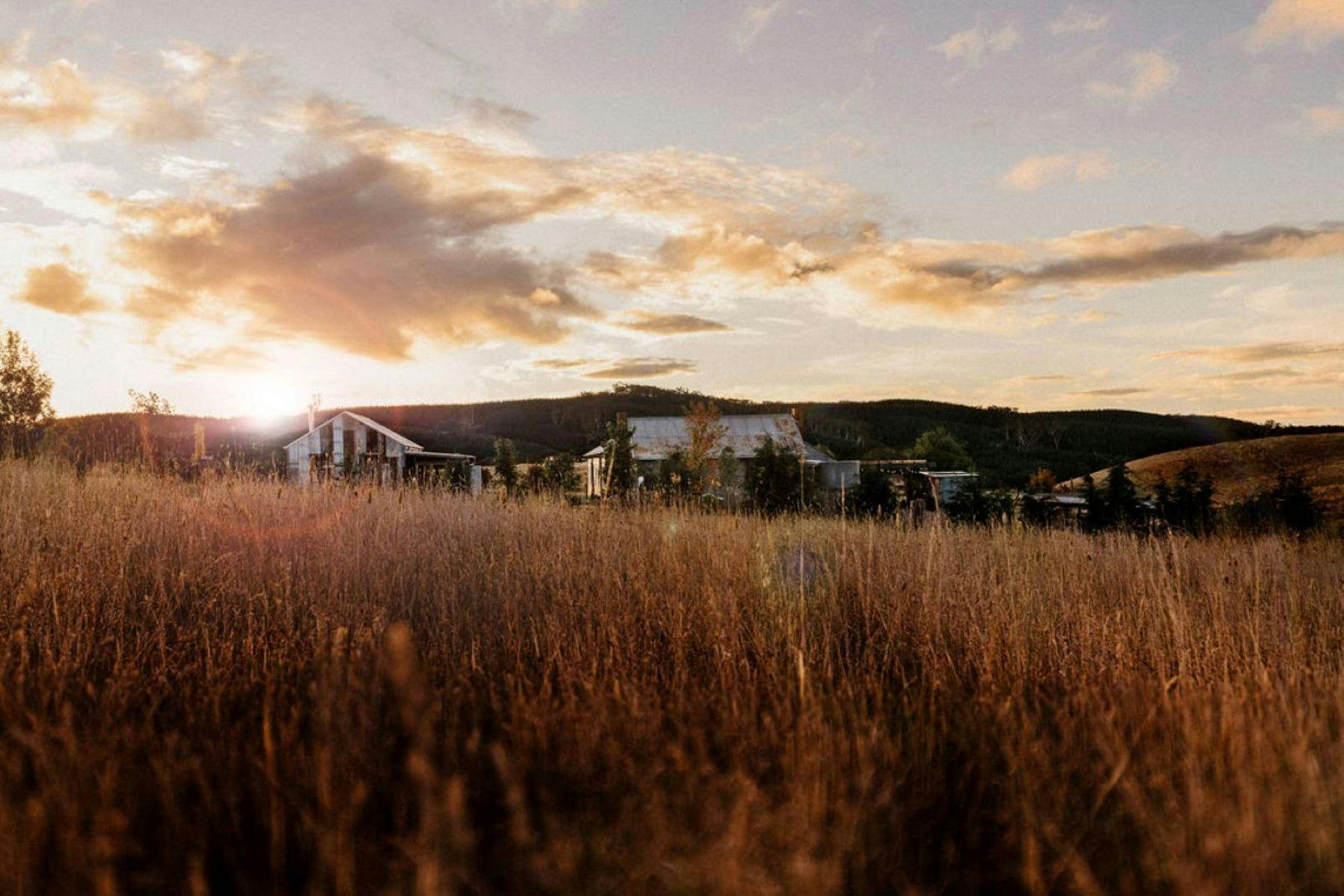 Sunset over the hills