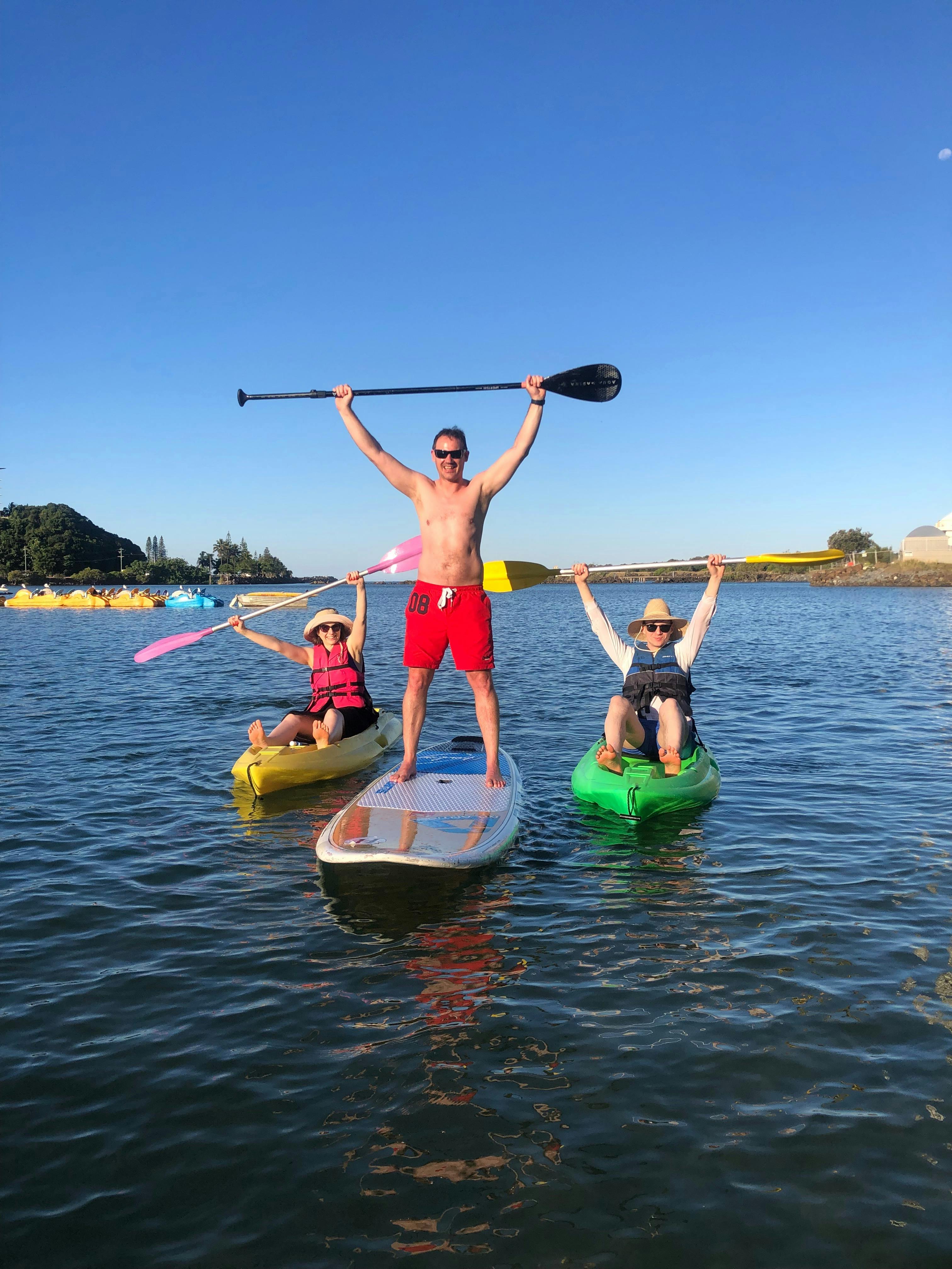 Kayaking and Stand Up paddle boarding with friends and family