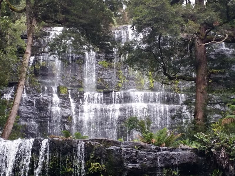 Magnificent Waterfalls in National Park on Tasmania Wilderness Explorer tours with Spirit Safaris