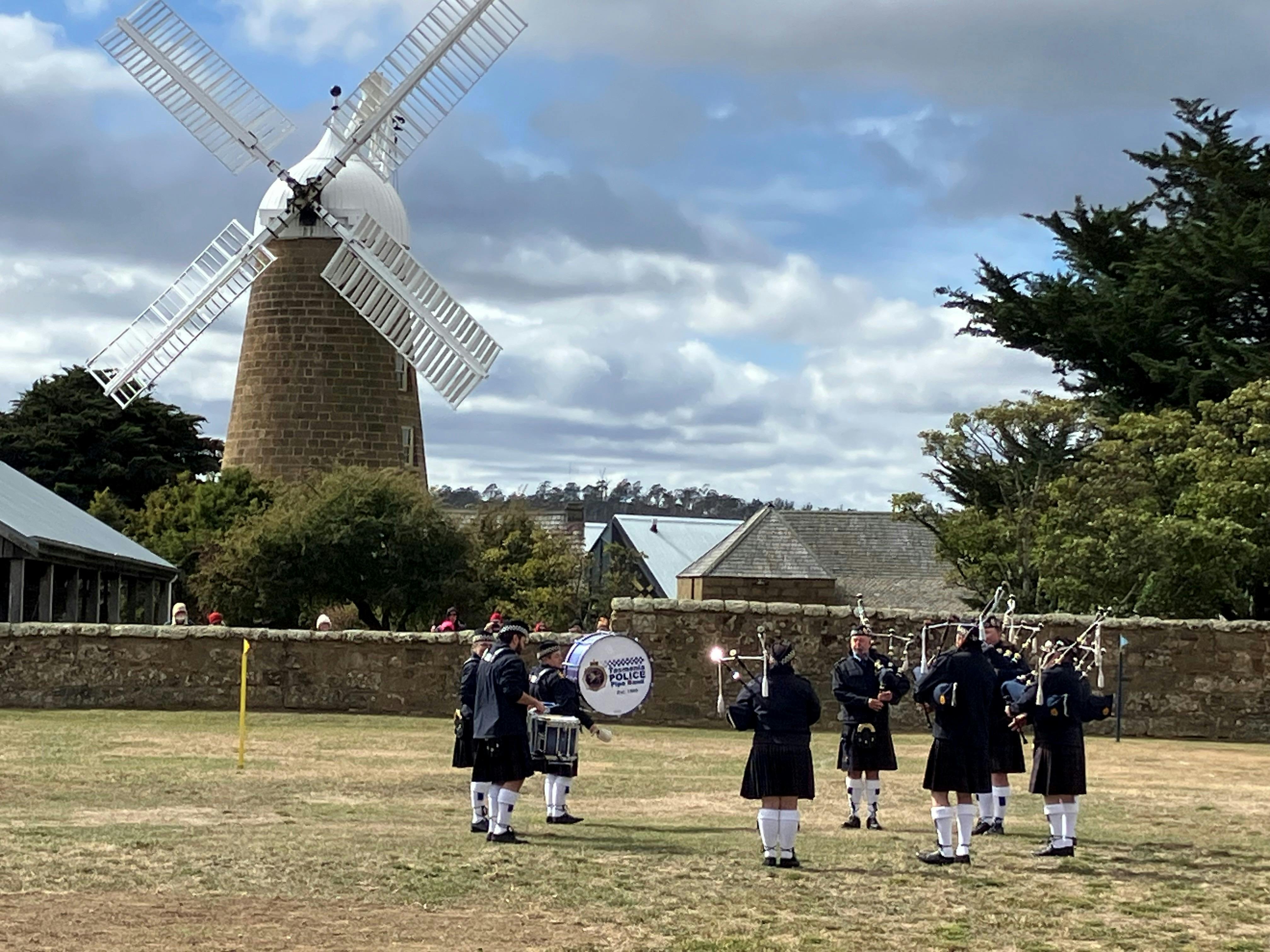 Tasmania Police Pipe Band at the Oatlands Highland Gathering 2025