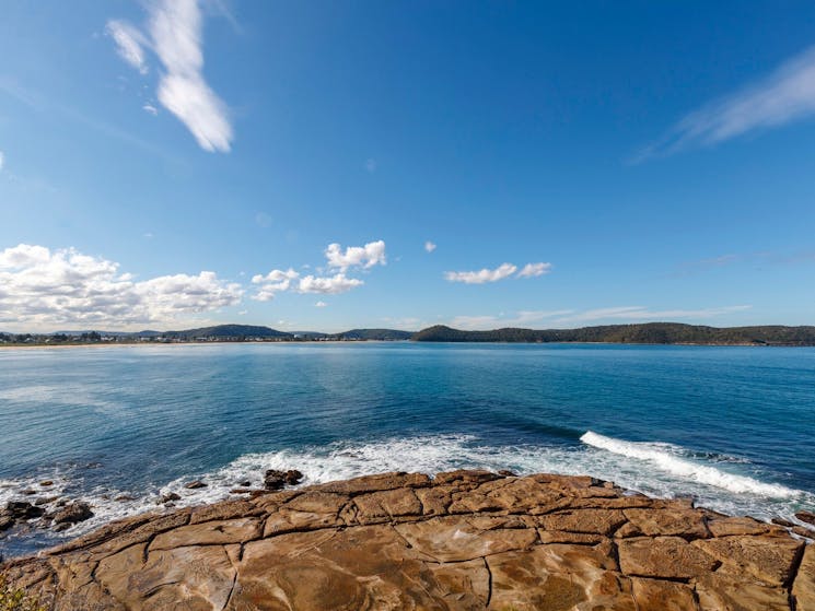 Scenic coastal views of Broken Bay from Umina Beach