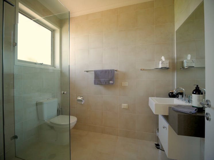 Bathroom - glass screened shower