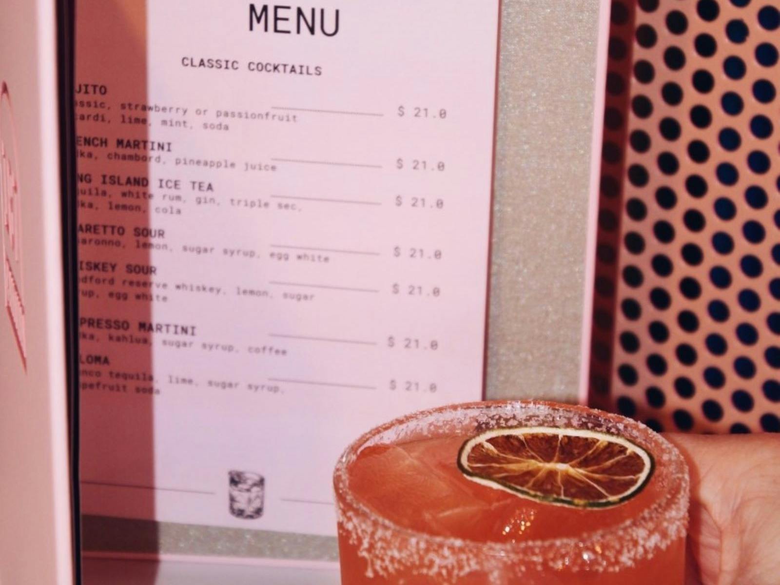 Cocktail & menu