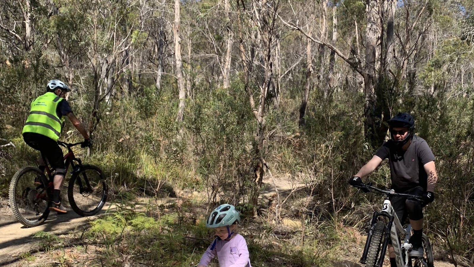 All ages mountain bike riders