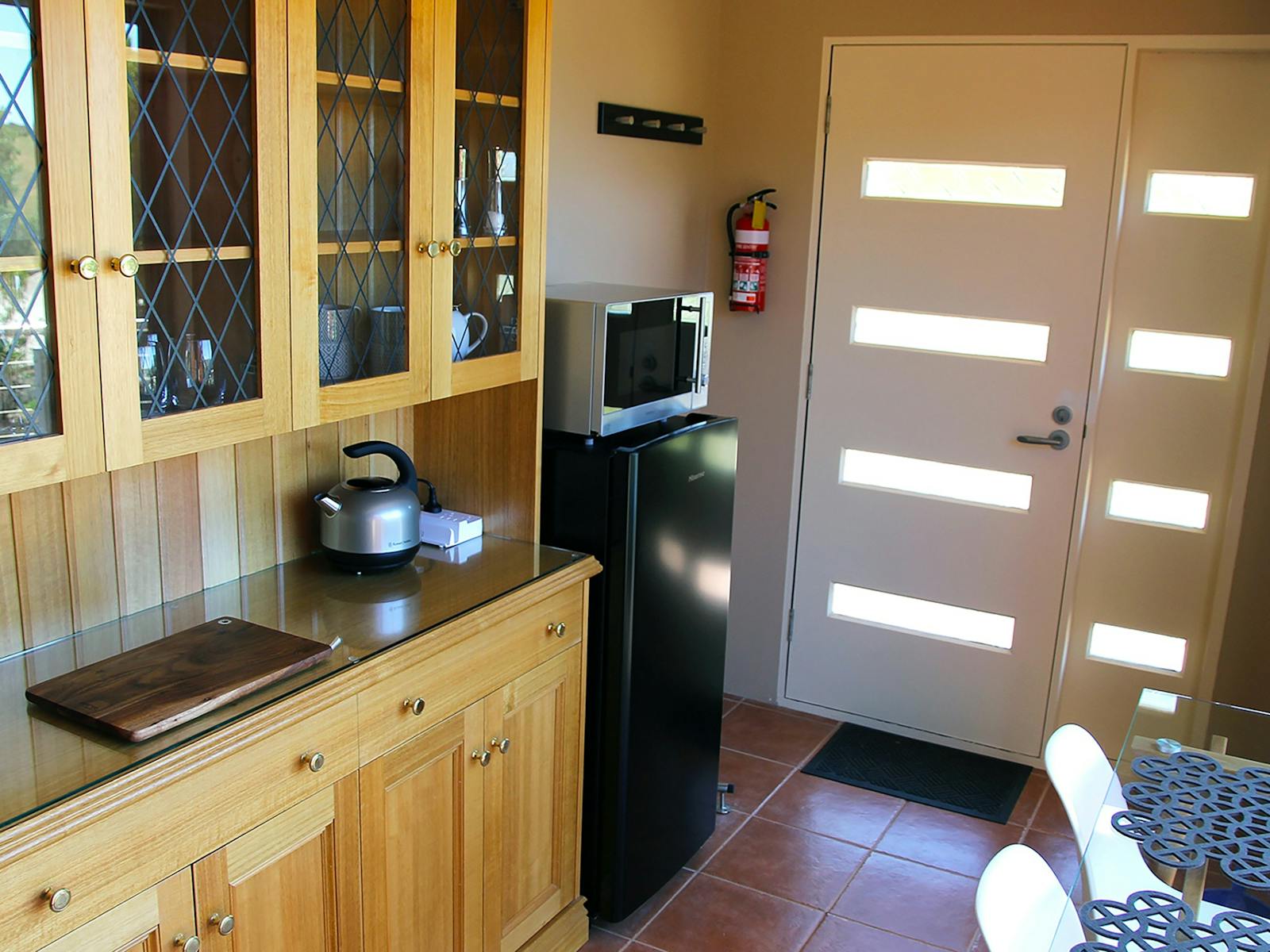 Kitchenette view. Fridge freezer, microwave and continental breakfast available.