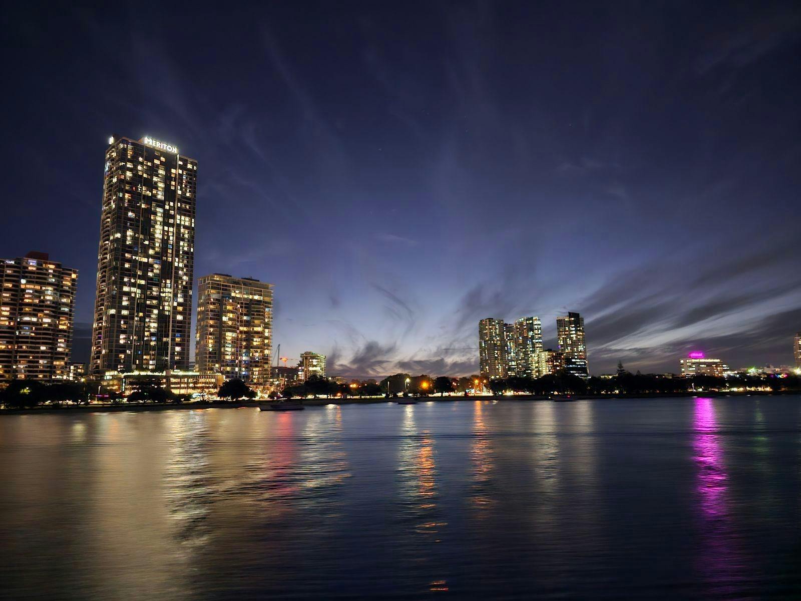 city lights by night