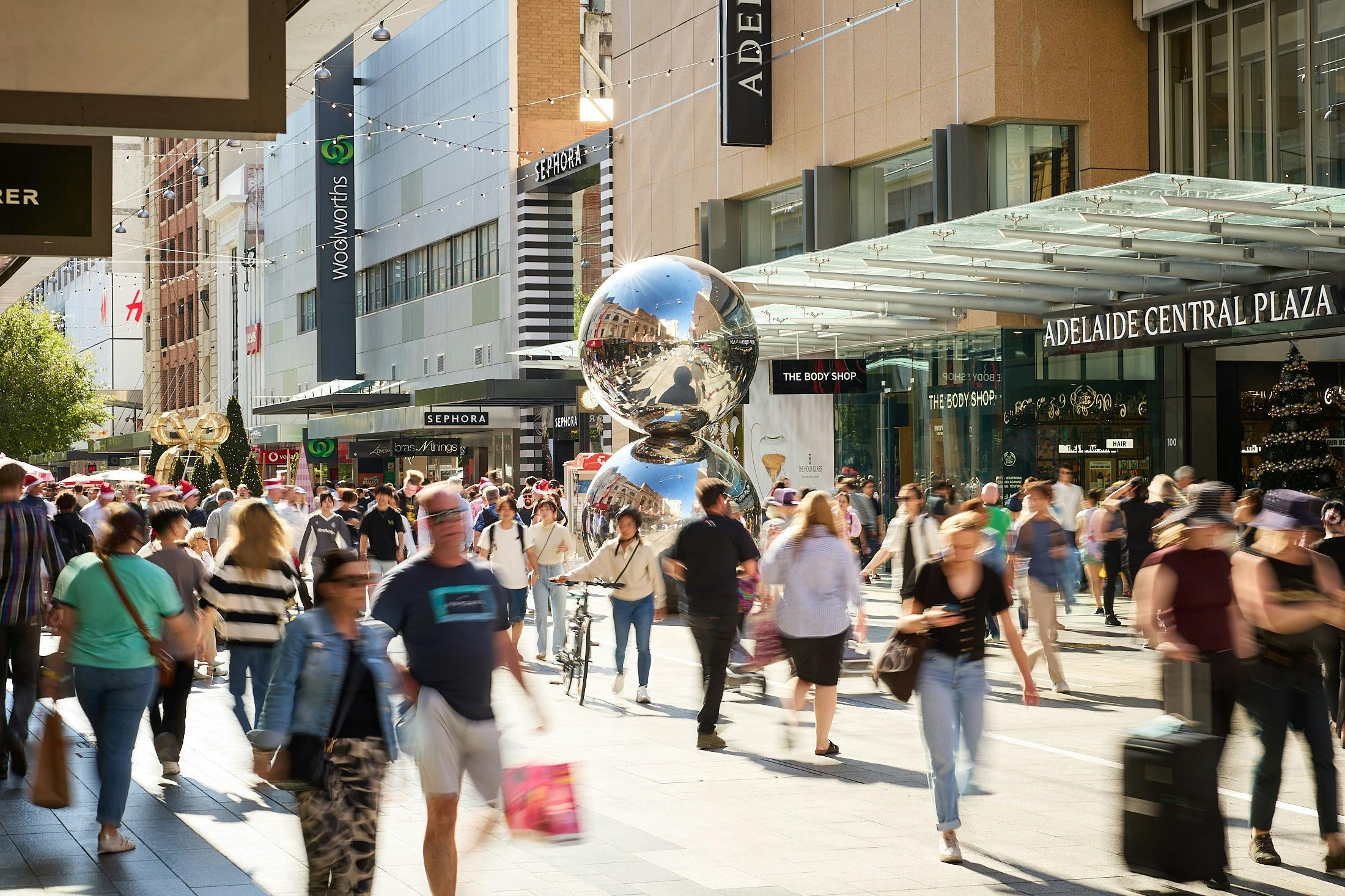 Busy Mall filled with Shoppers on Black Friday