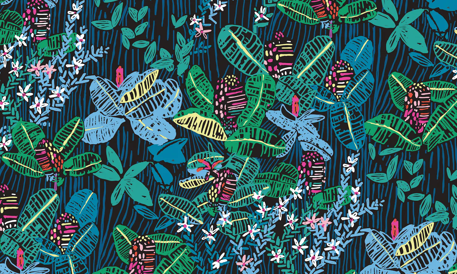 Image: Marni Stuart | After the Fire 2022 (detail) | digital surface design paint and pen on board