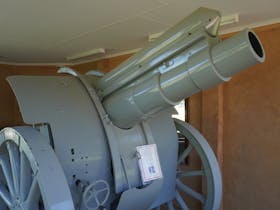 Restored Krupp Cannon captured in WW1 in Jamestown Memorial Park