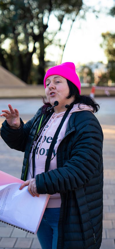 Local guide in Canberra walking with group