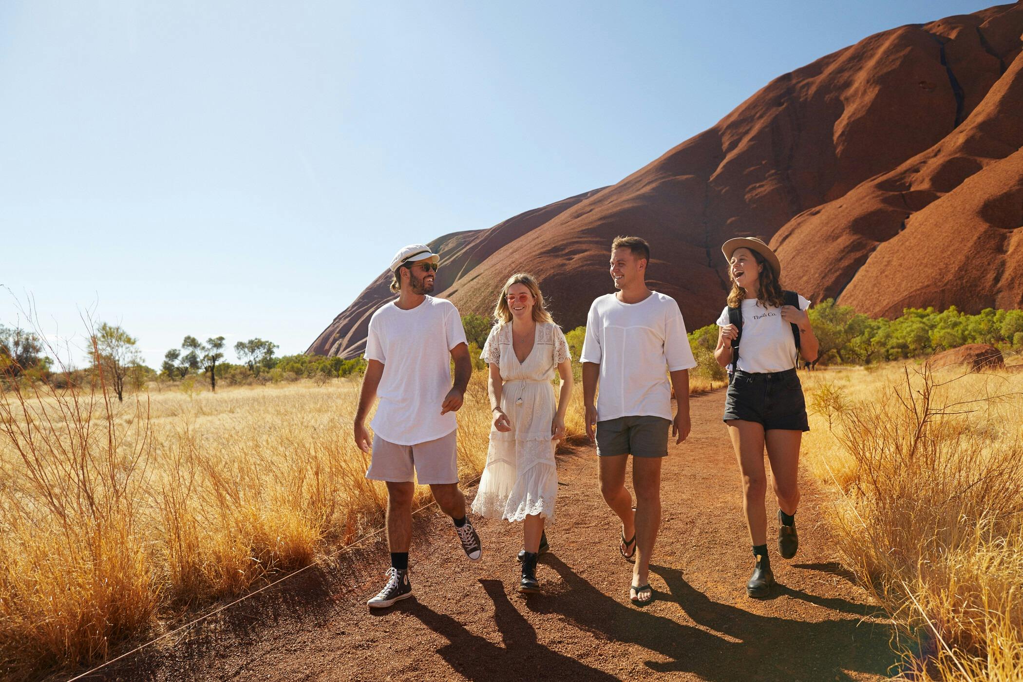 Red Centre Uluru base walk with friends