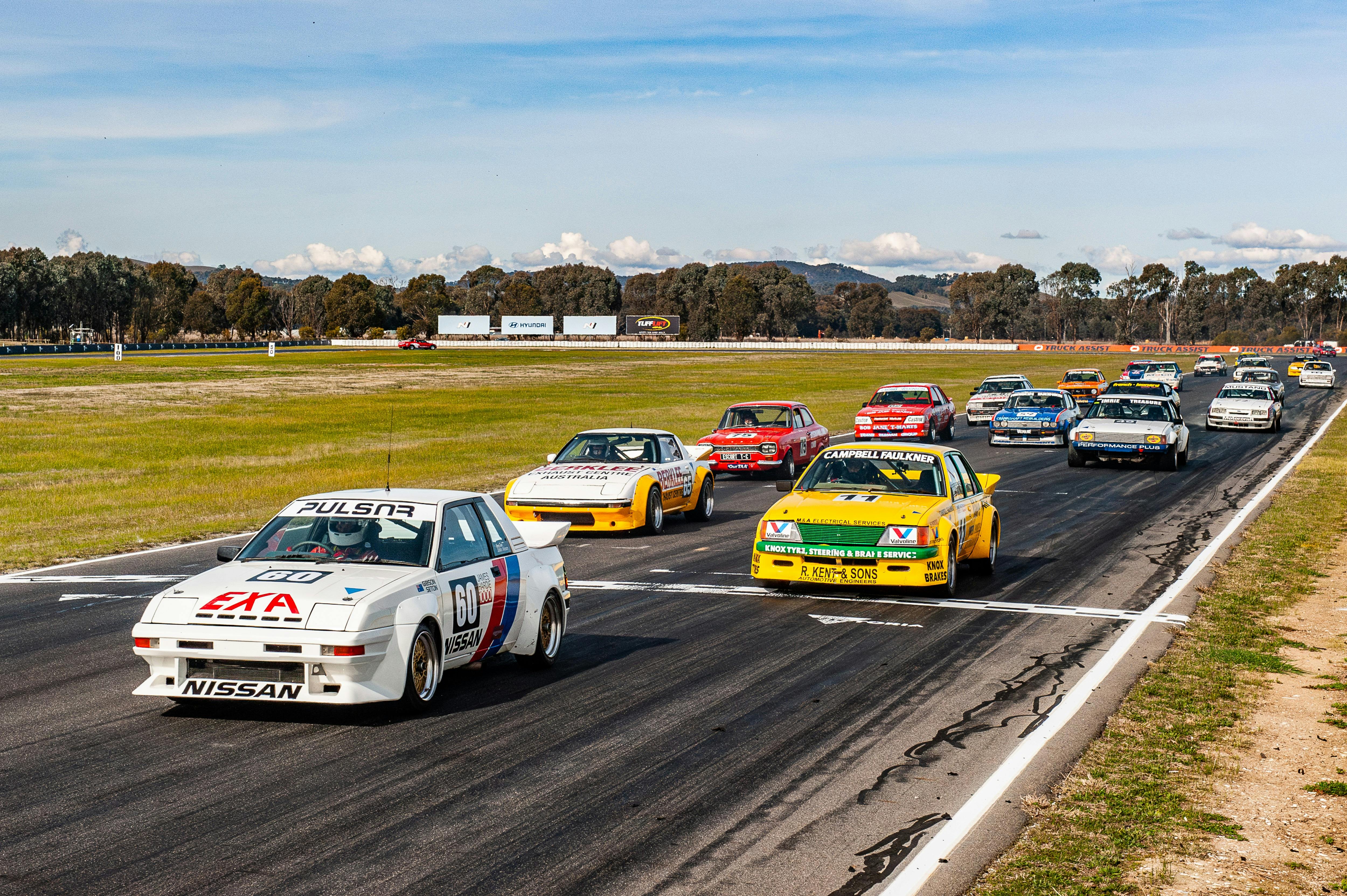 cars on a racetrack at Winton Raceway