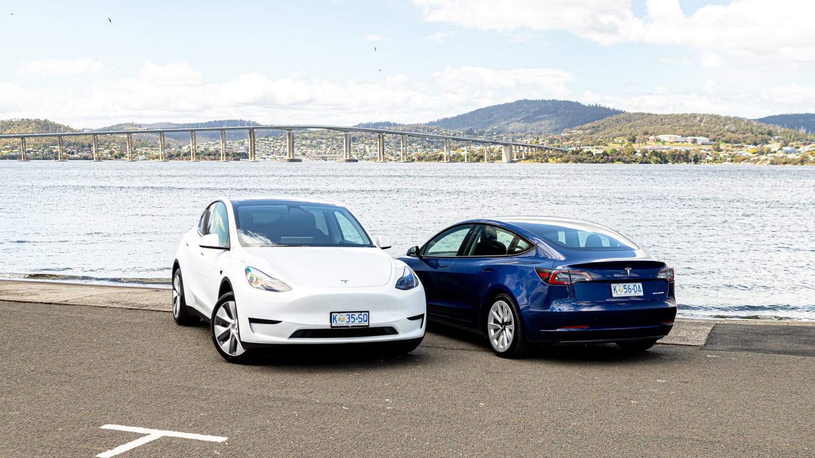 Tesla Model Y and Model 3 electric cars