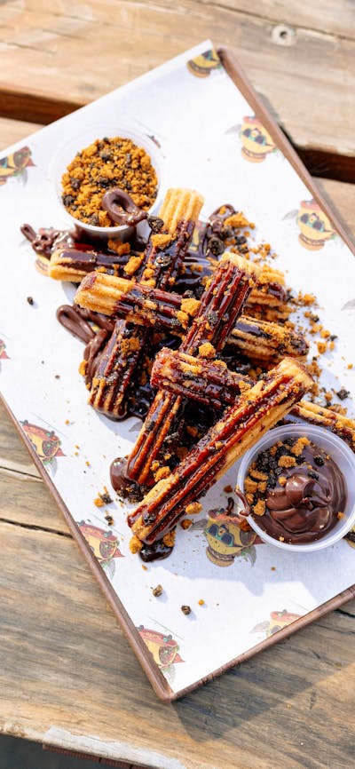 served with Chocolate ganache & Biscoff Oreo crumble