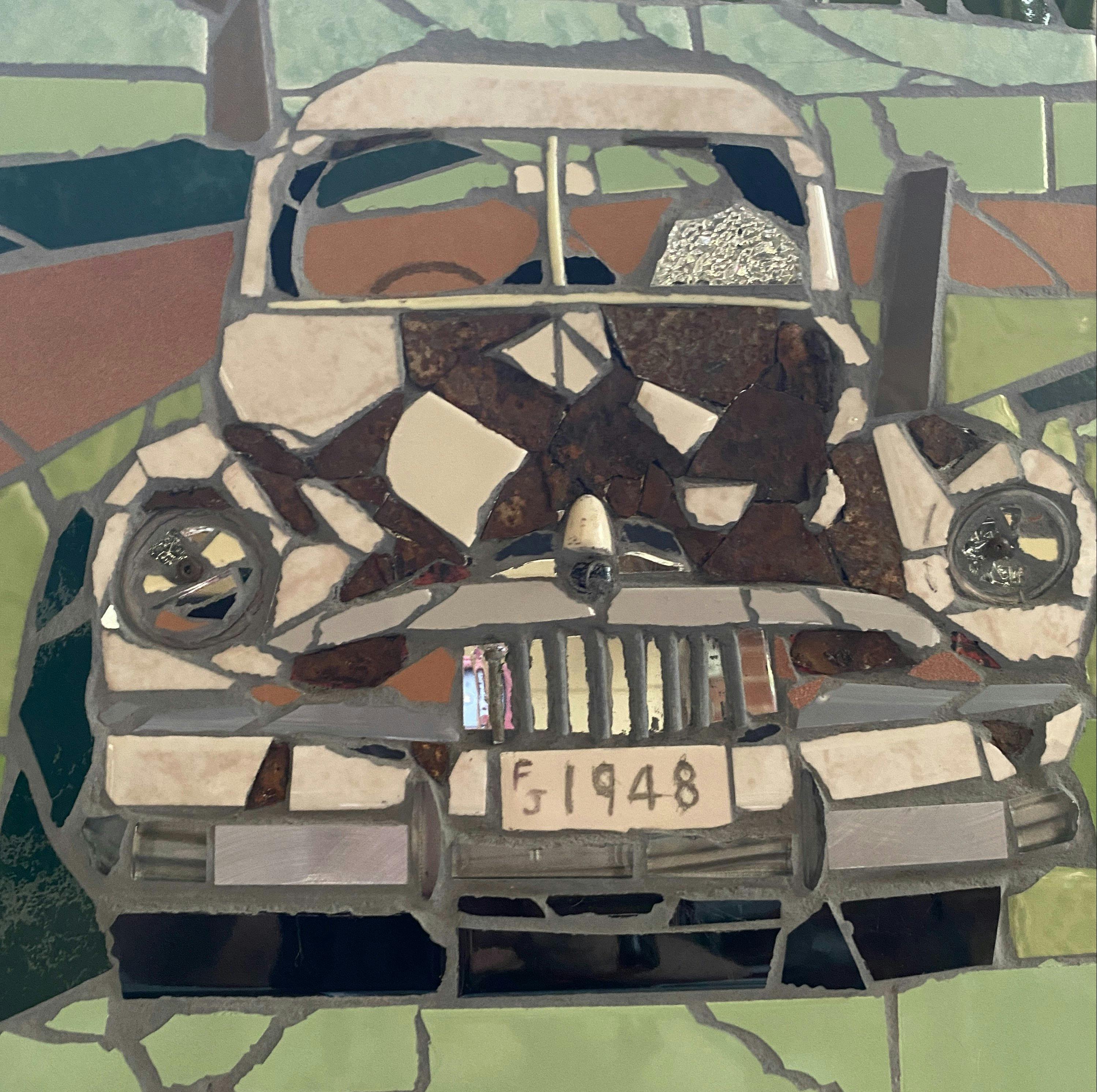 Hal Robertson, FJ 1948 (detail), mosaic