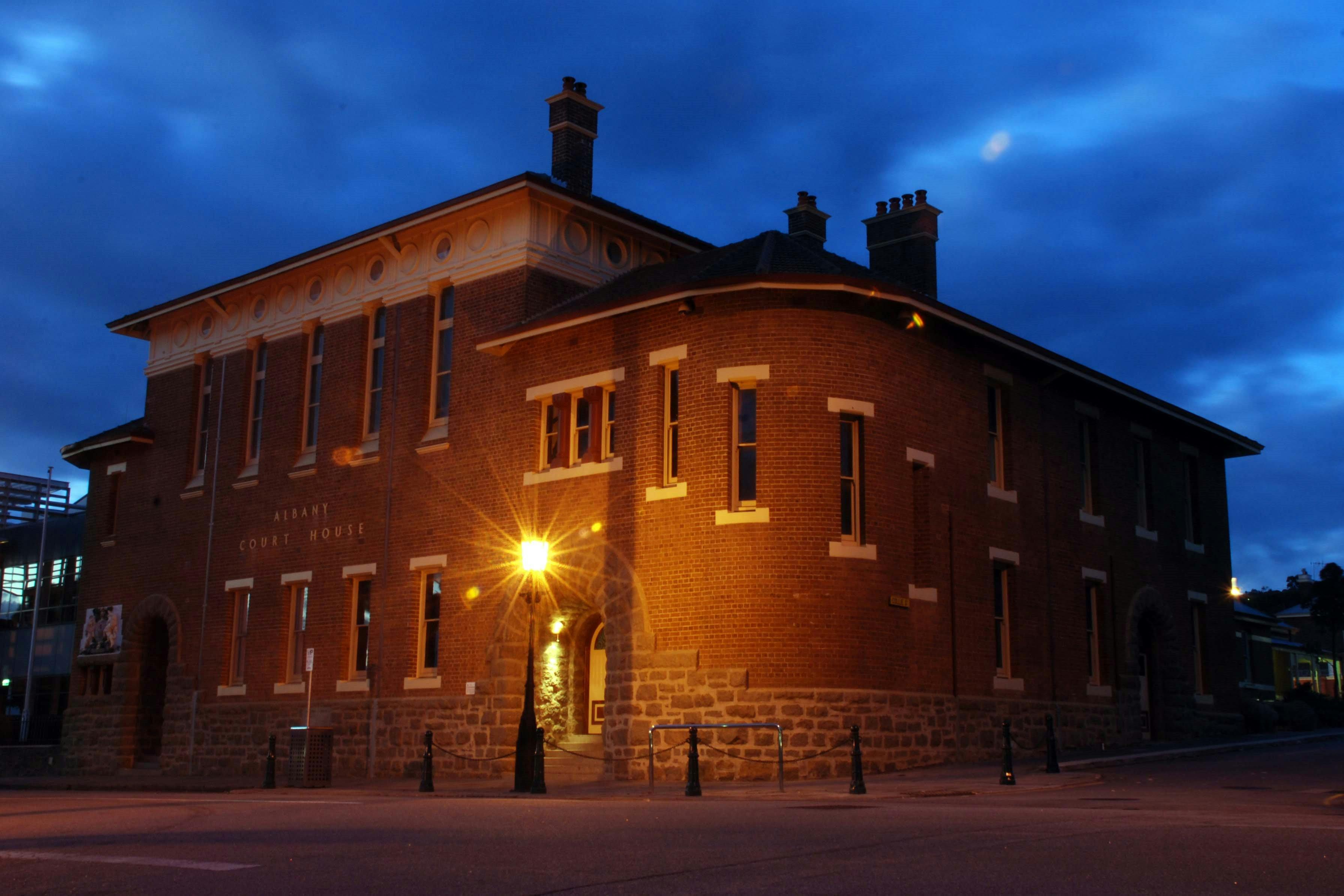 Albany Courthouse at night