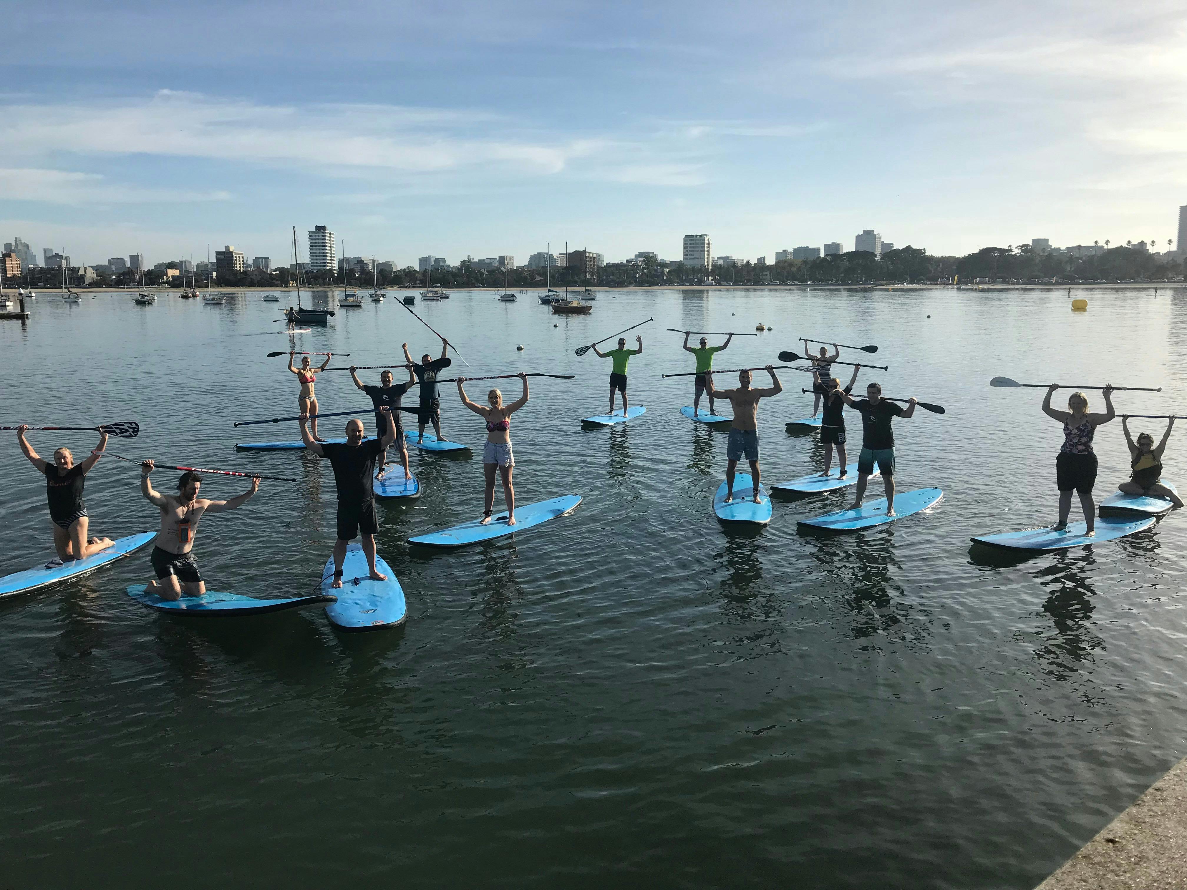 Group of SUPHQ Paddle Boarders
