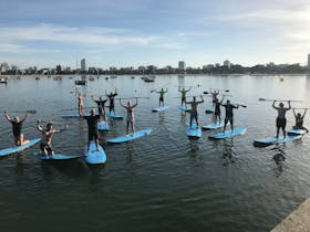 Group of SUPHQ Paddle Boarders