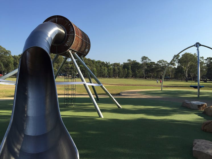 Fun for all the family at the Domain Creek Playground in Parramatta Park