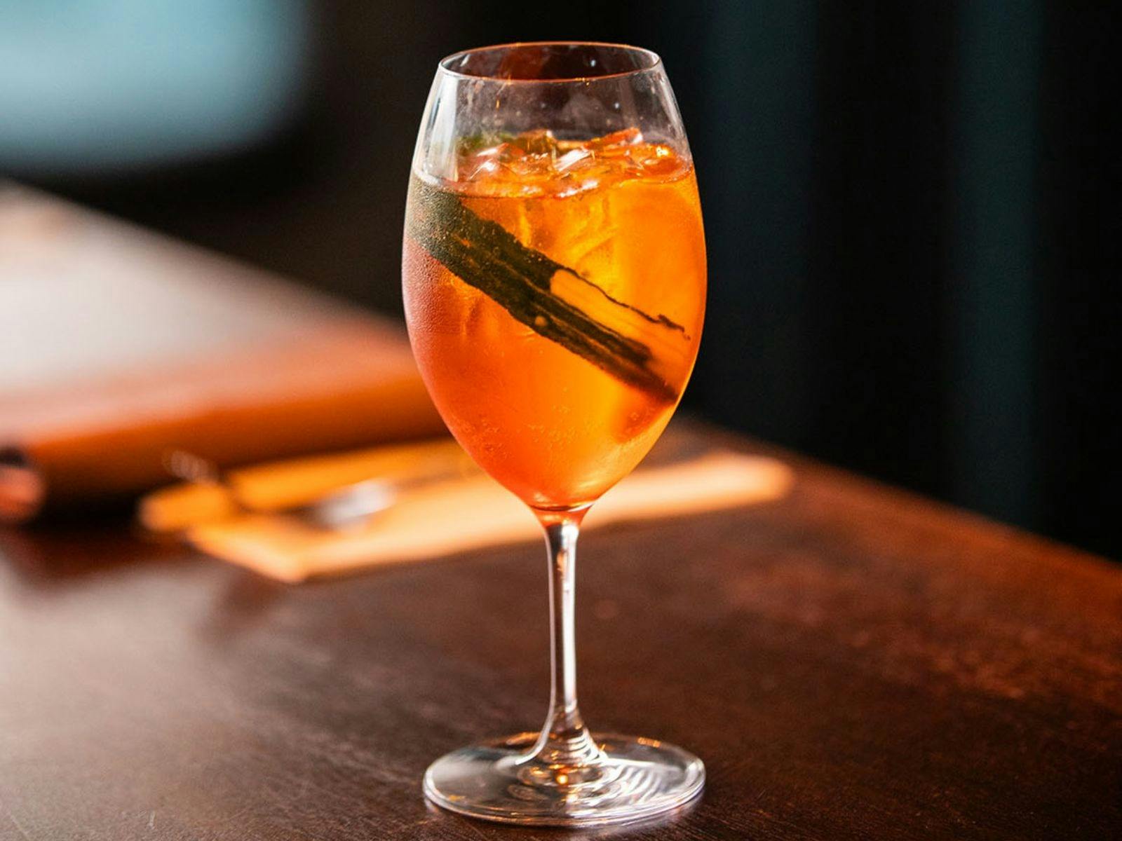 Aperol • passionfruit • elderflower • basil • Prosecco