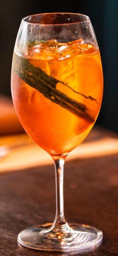 Aperol • passionfruit • elderflower • basil • Prosecco