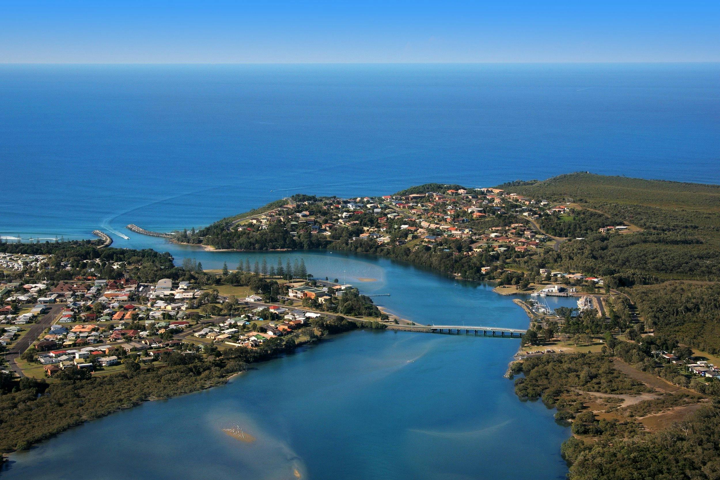 에반스 강의 공중 촬영