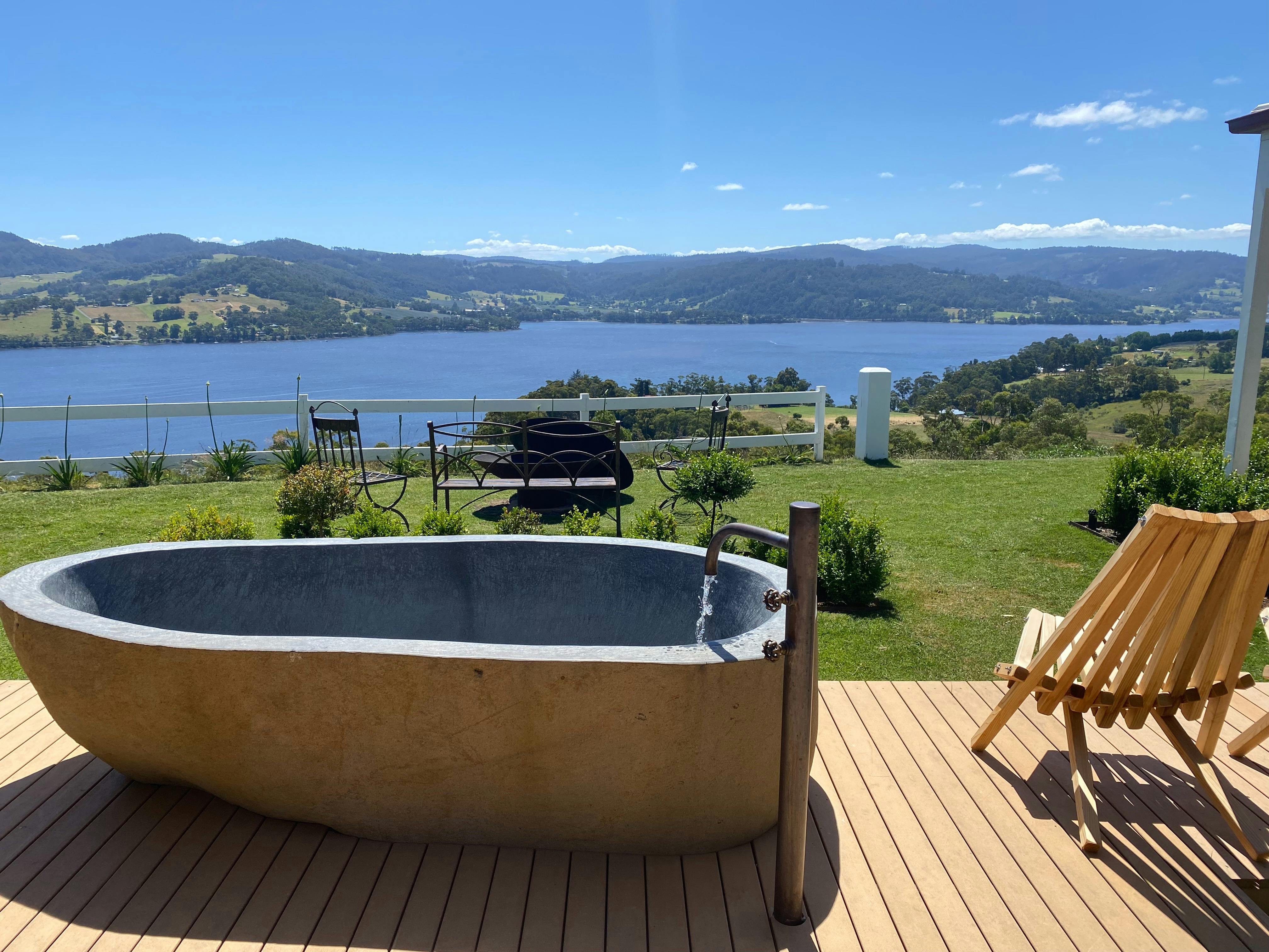 an outdoor bath is not just cleansing — it's a joyful return to the natural rhythm of life