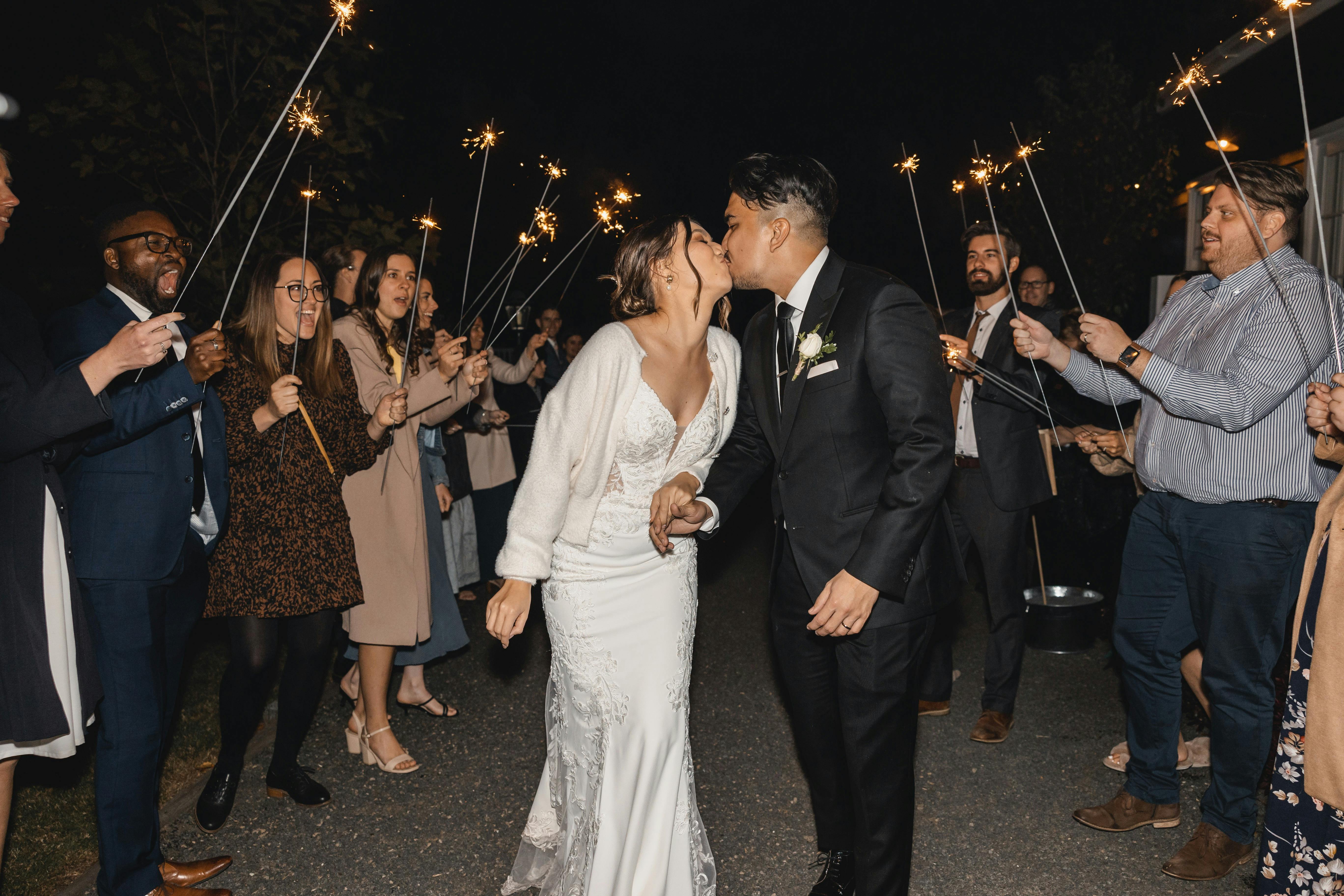 a sparkler farewell from  black hall