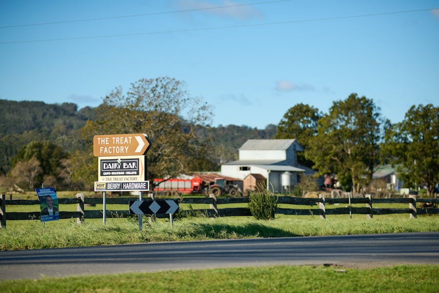 The Treat Factory adjacent farm land at Berry South Coast NSW