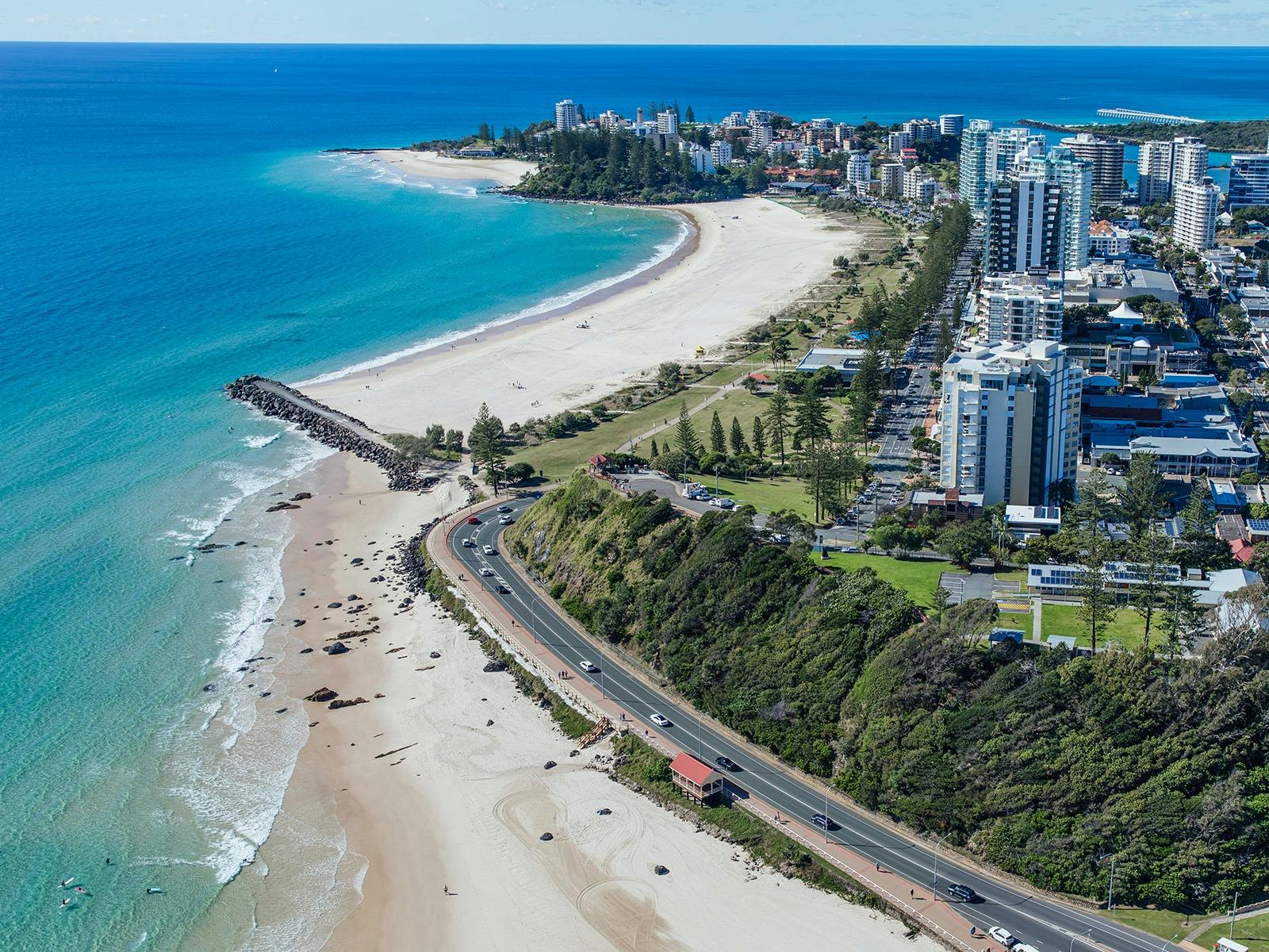 Southern Gold Coast beach aerial