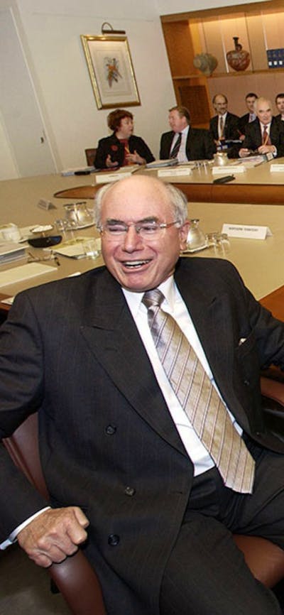 John Howard with Dr Peter Shergold at the 2005 COAG meeting, 2005