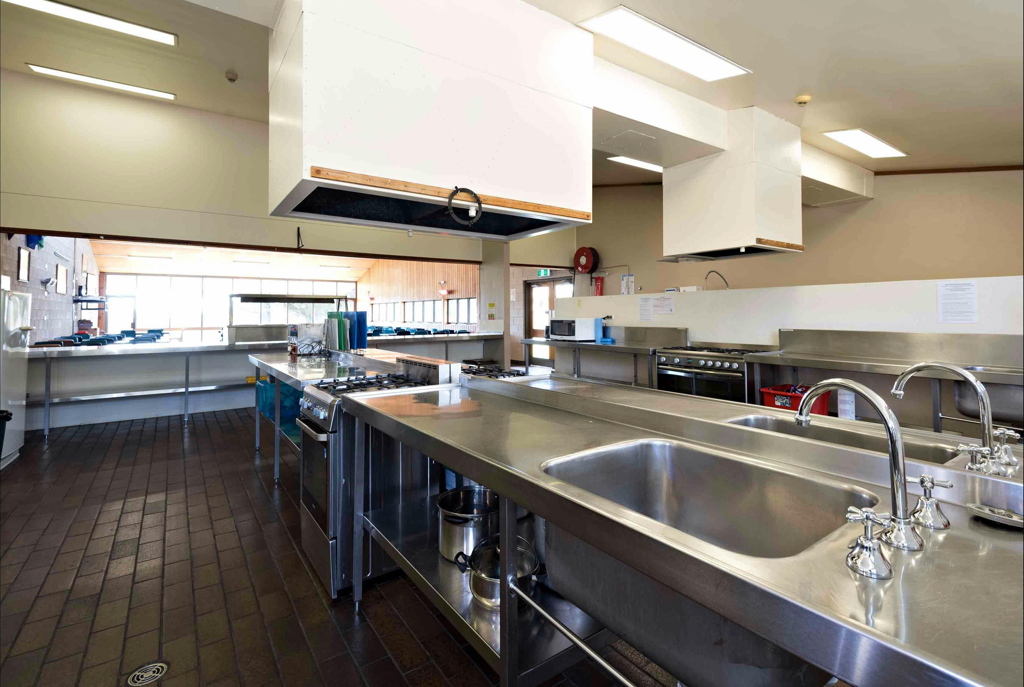 Large commercial style kitchen for self-catering groups