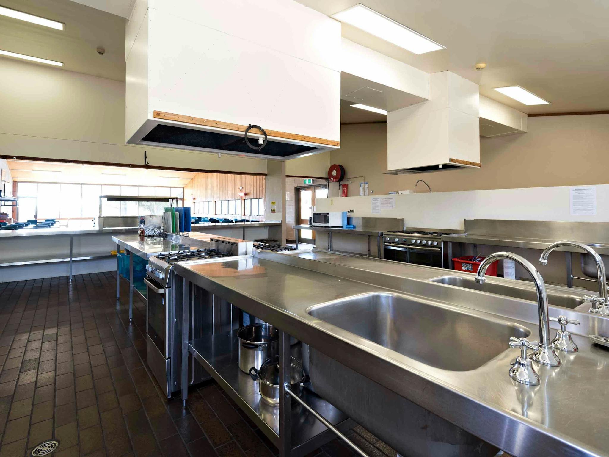Large commercial style kitchen for self-catering groups