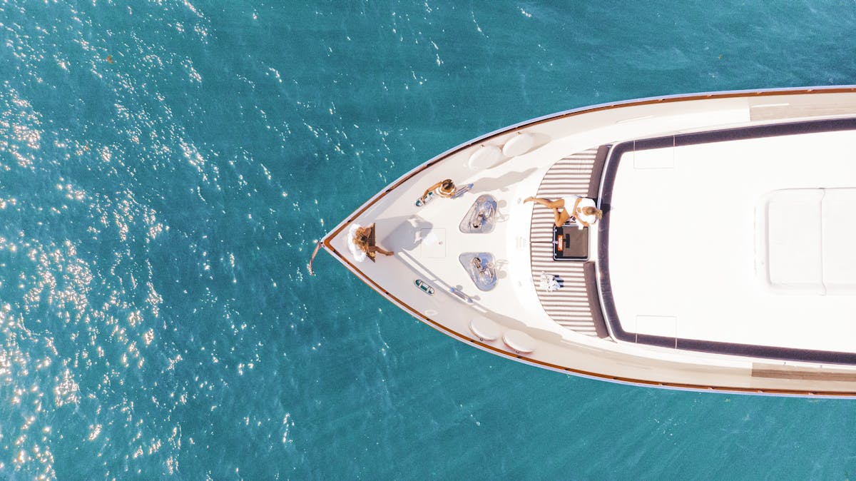 YOTSPACE - Aerial view of Superyacht