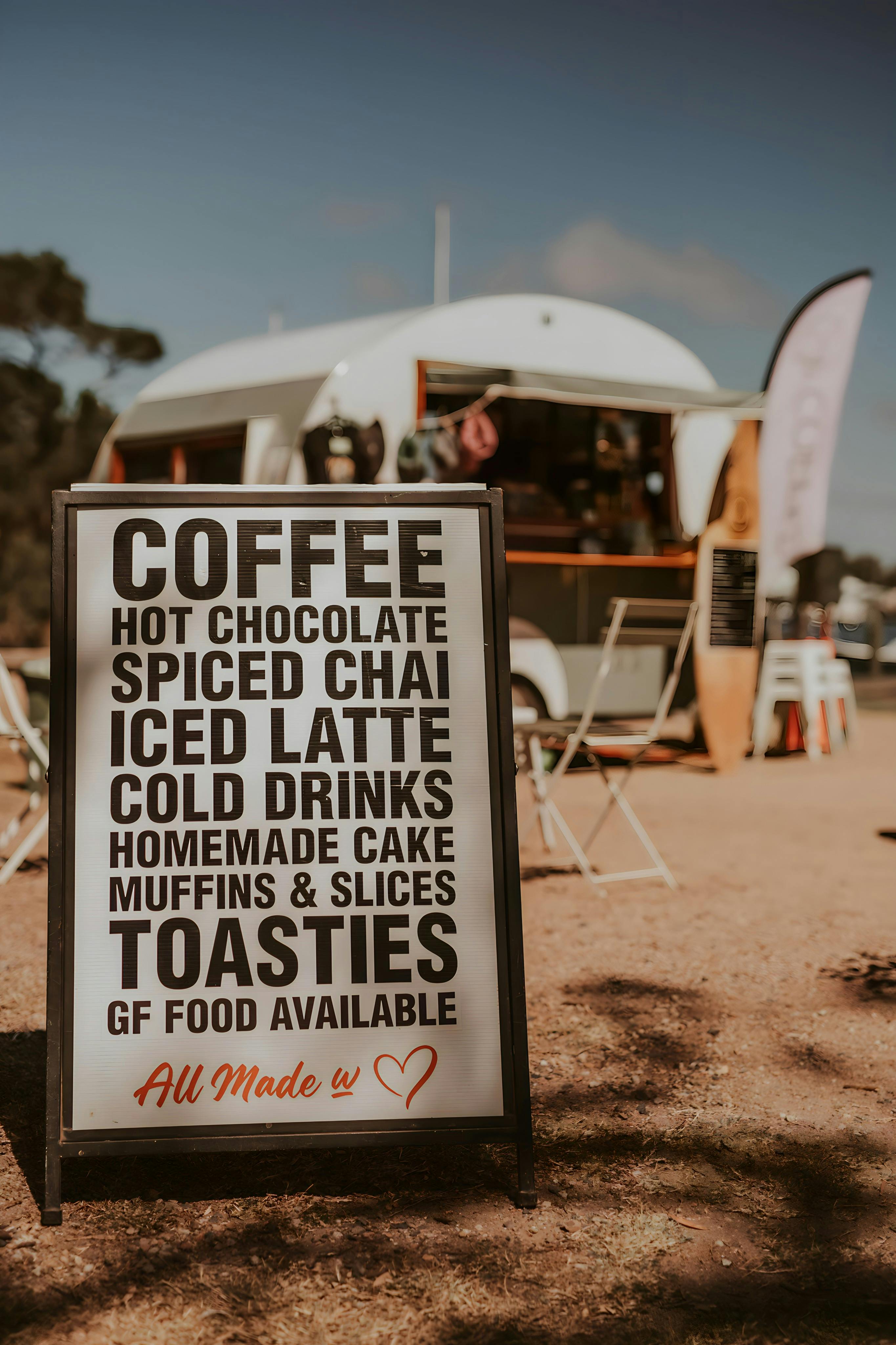 We fit a lot in our tiny van, the menu is always changing but the favourites are a permanent fixture