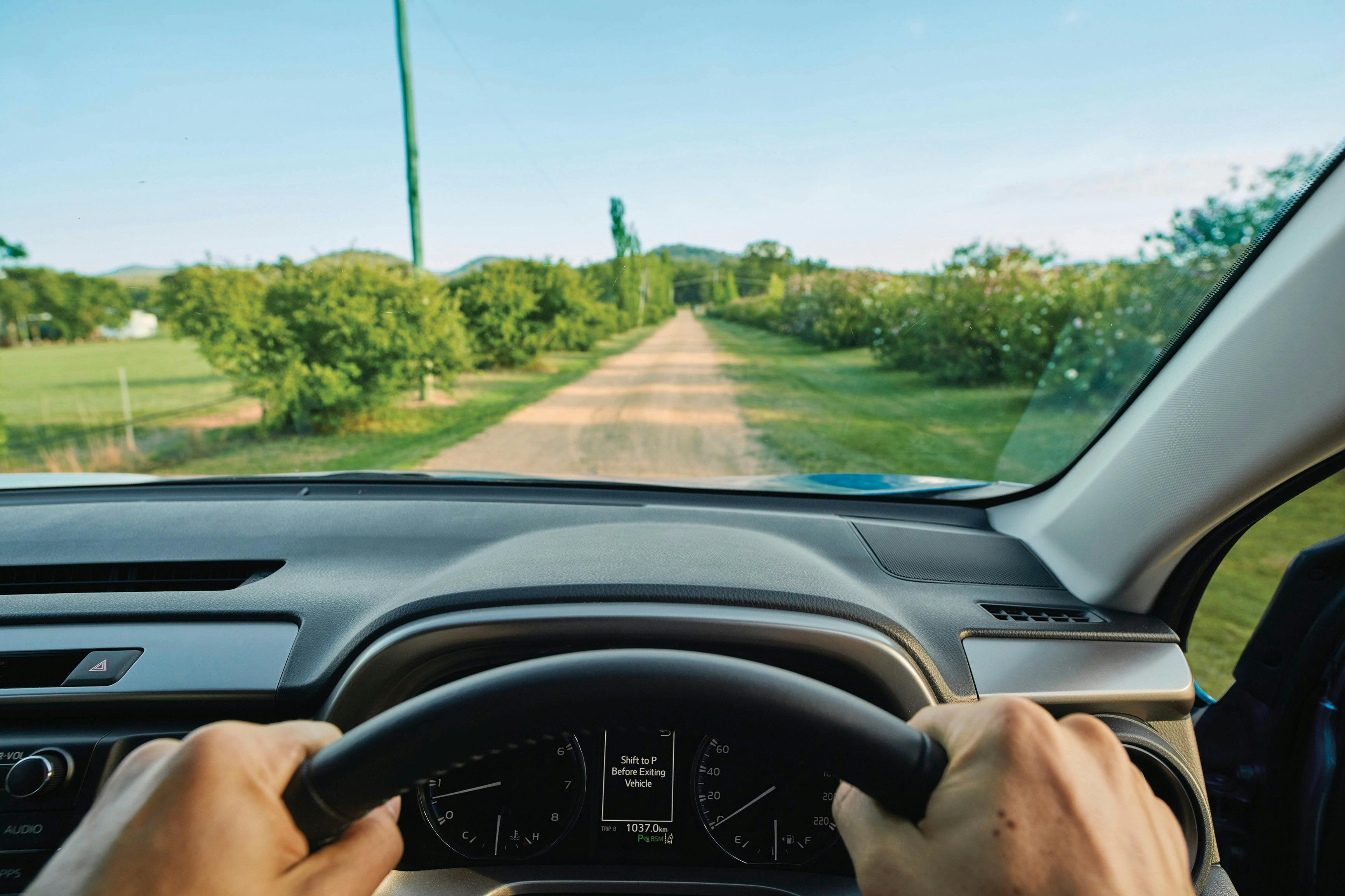 Driver visiting a winery