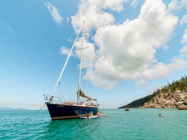 Pilgrim at anchor in Arthur Bay