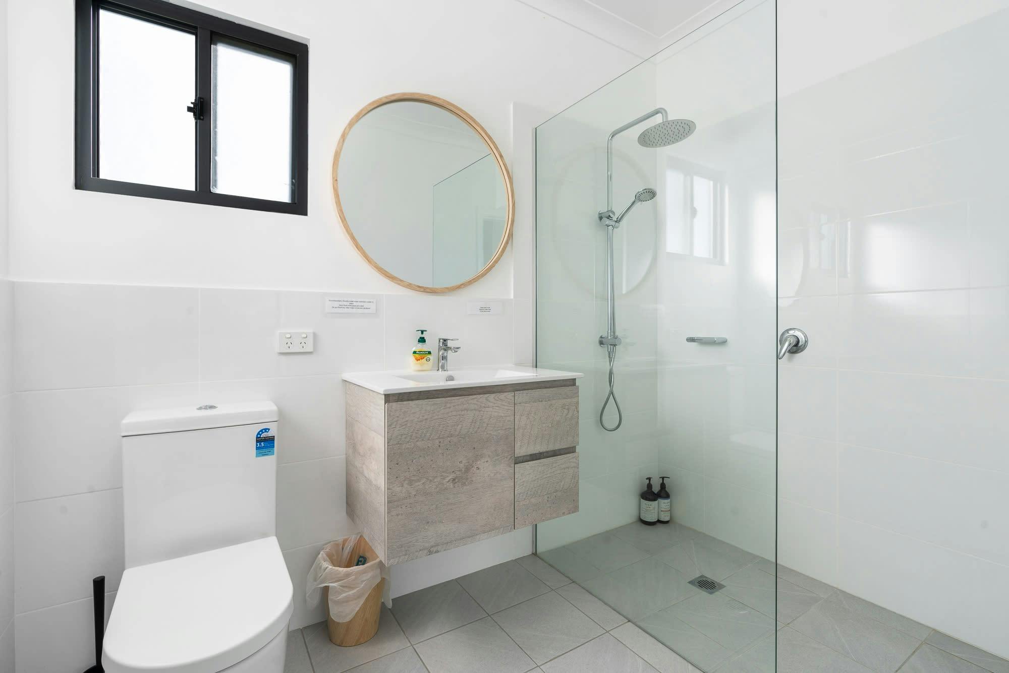 Bathroom with shower and toilet